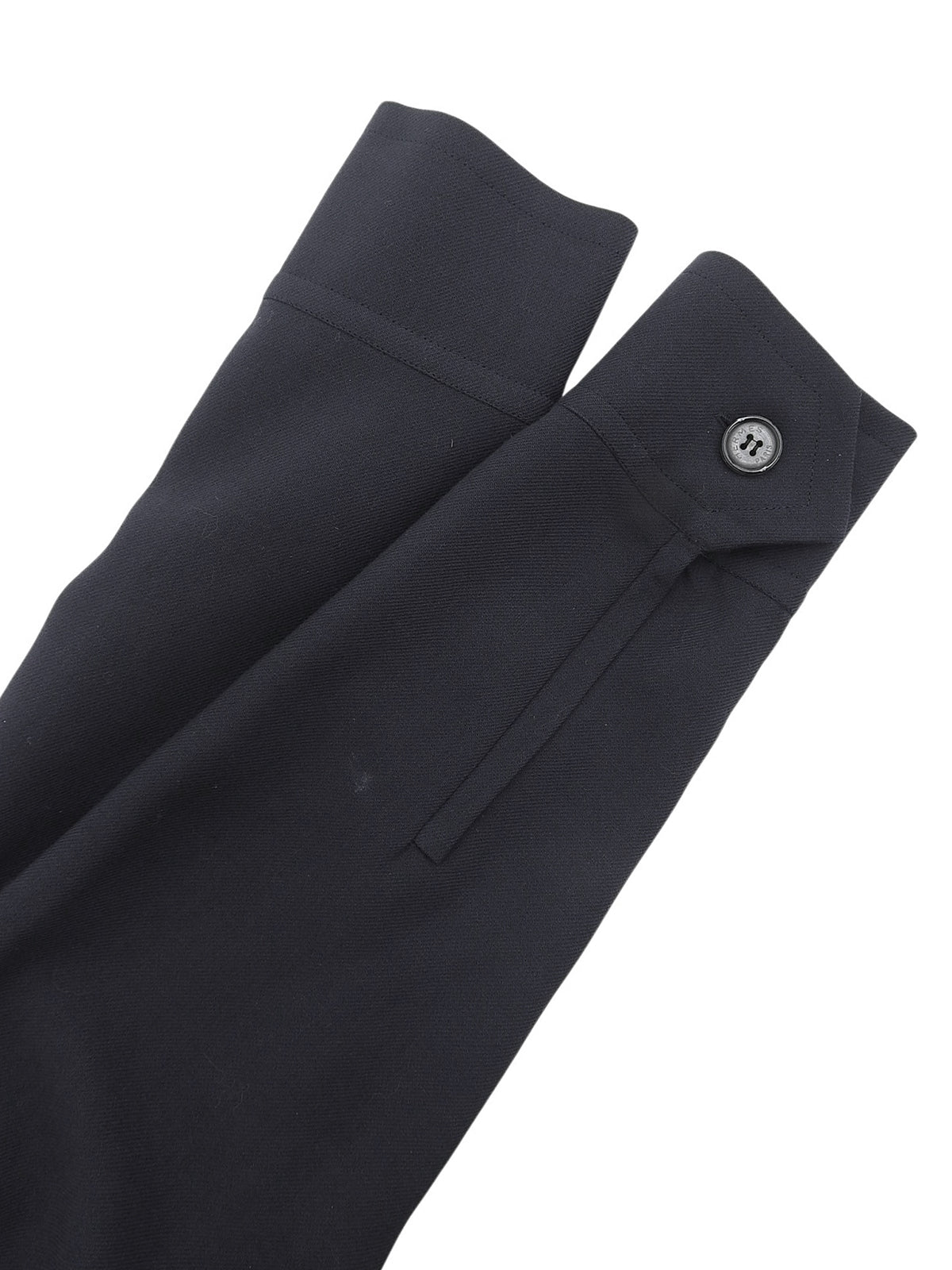 Wool logo button long-sleeve shirt #38 Navy