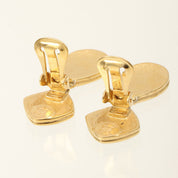 Drop Swing Earrings, Black/Gold
