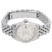 Datejust 26mm 179174G, 10P Diamond, Automatic, White Sunbeam