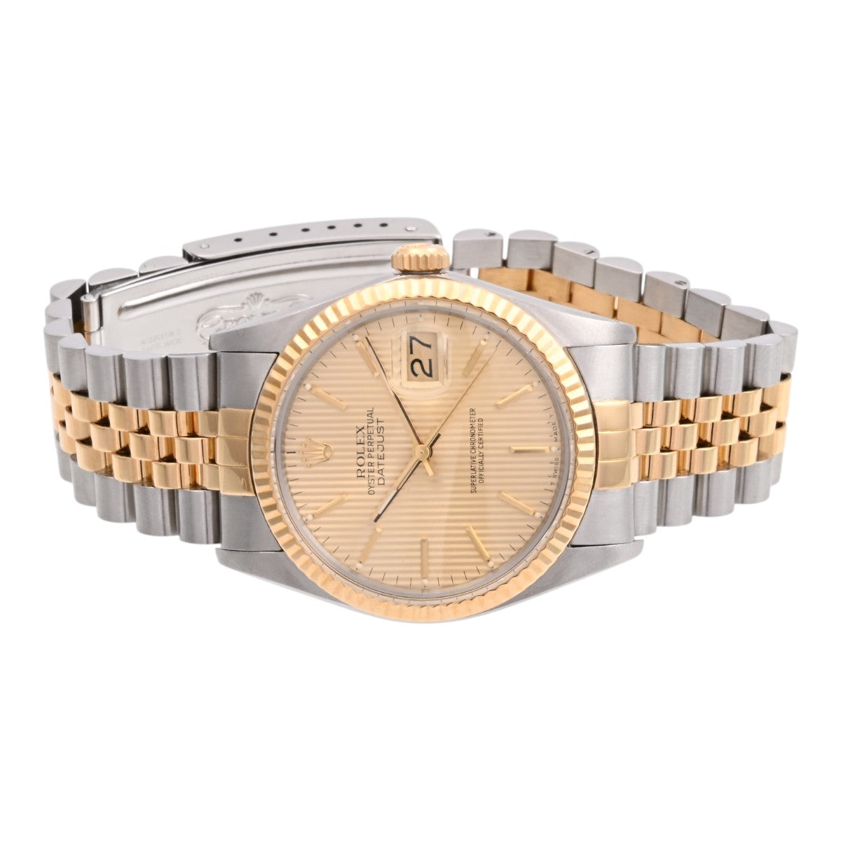 1985 Datejust 36mm 16013 Automatic Champagne Tapestry