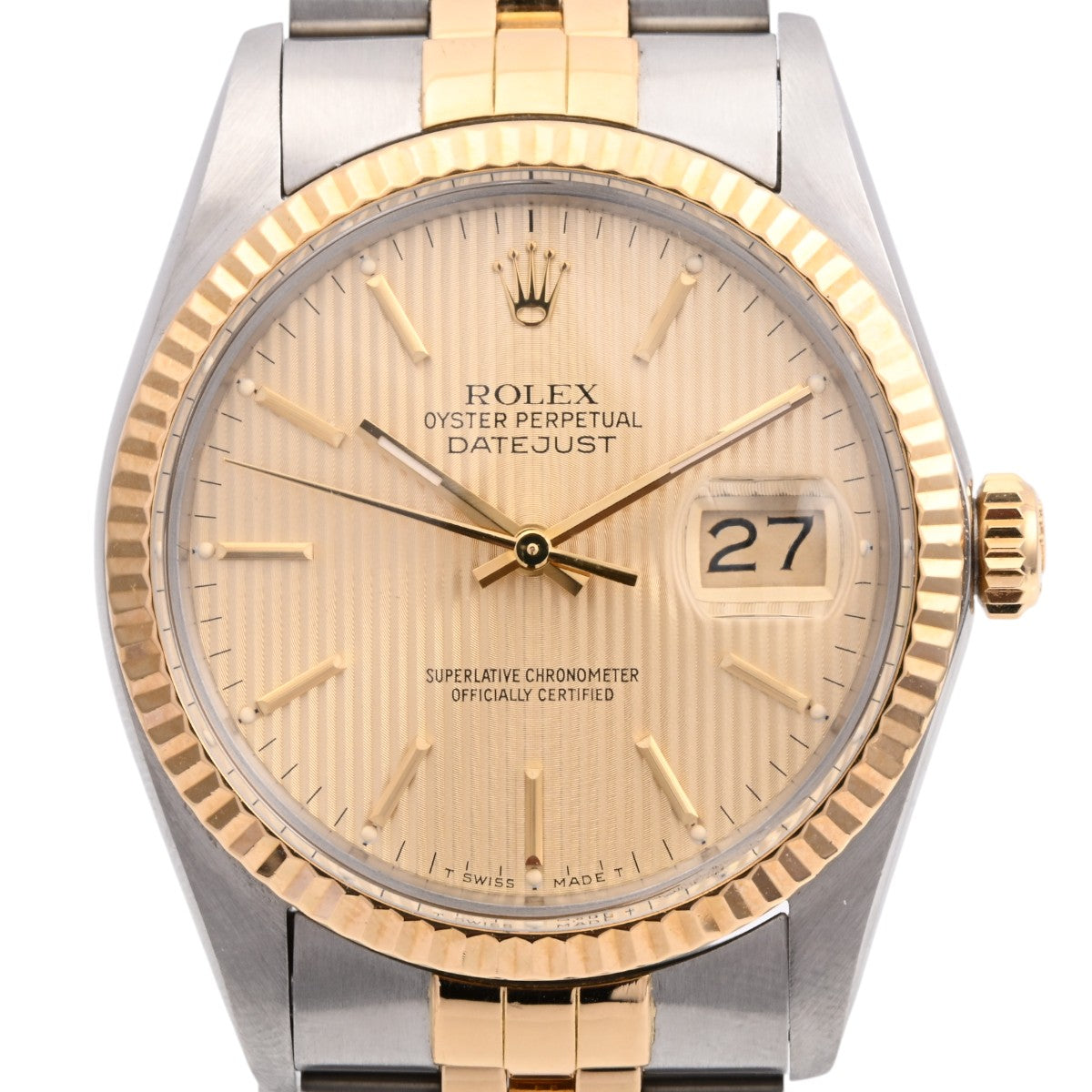 1985 Datejust 36mm 16013 Automatic Champagne Tapestry