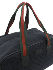Canvas GG Pattern Tote Bag Navy
