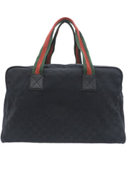 Canvas GG Pattern Tote Bag Navy