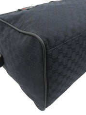 Canvas GG Pattern Tote Bag Navy