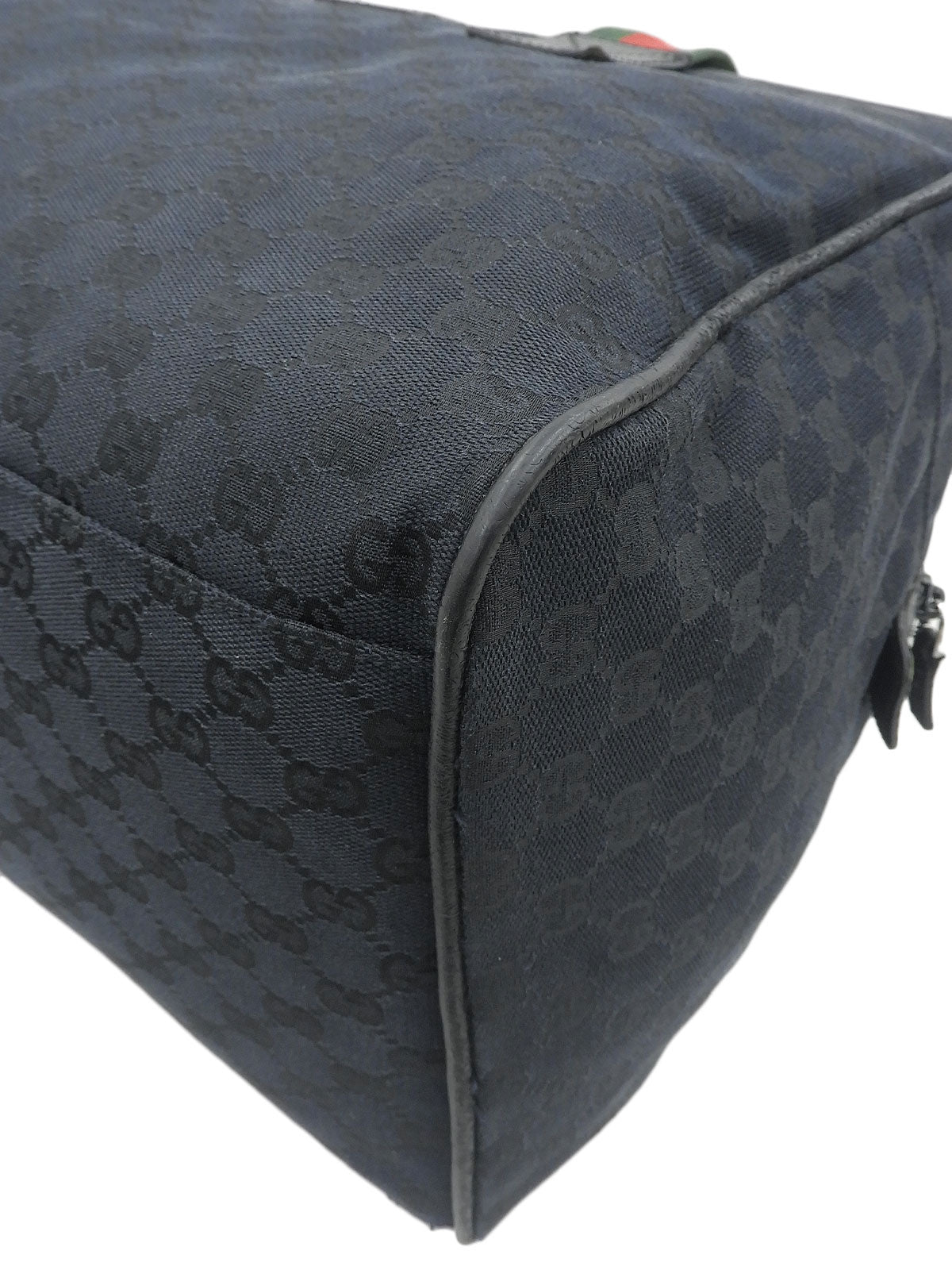 Canvas GG Pattern Tote Bag Navy