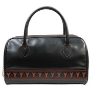 Y-cut 2-way Boston bag Black/Orange