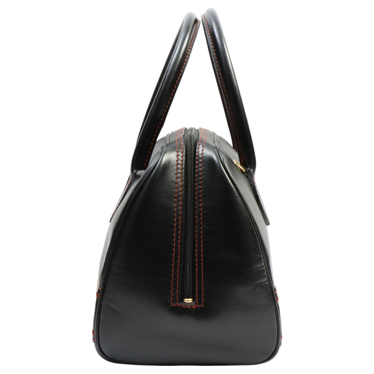 Y-cut 2-way Boston bag Black/Orange