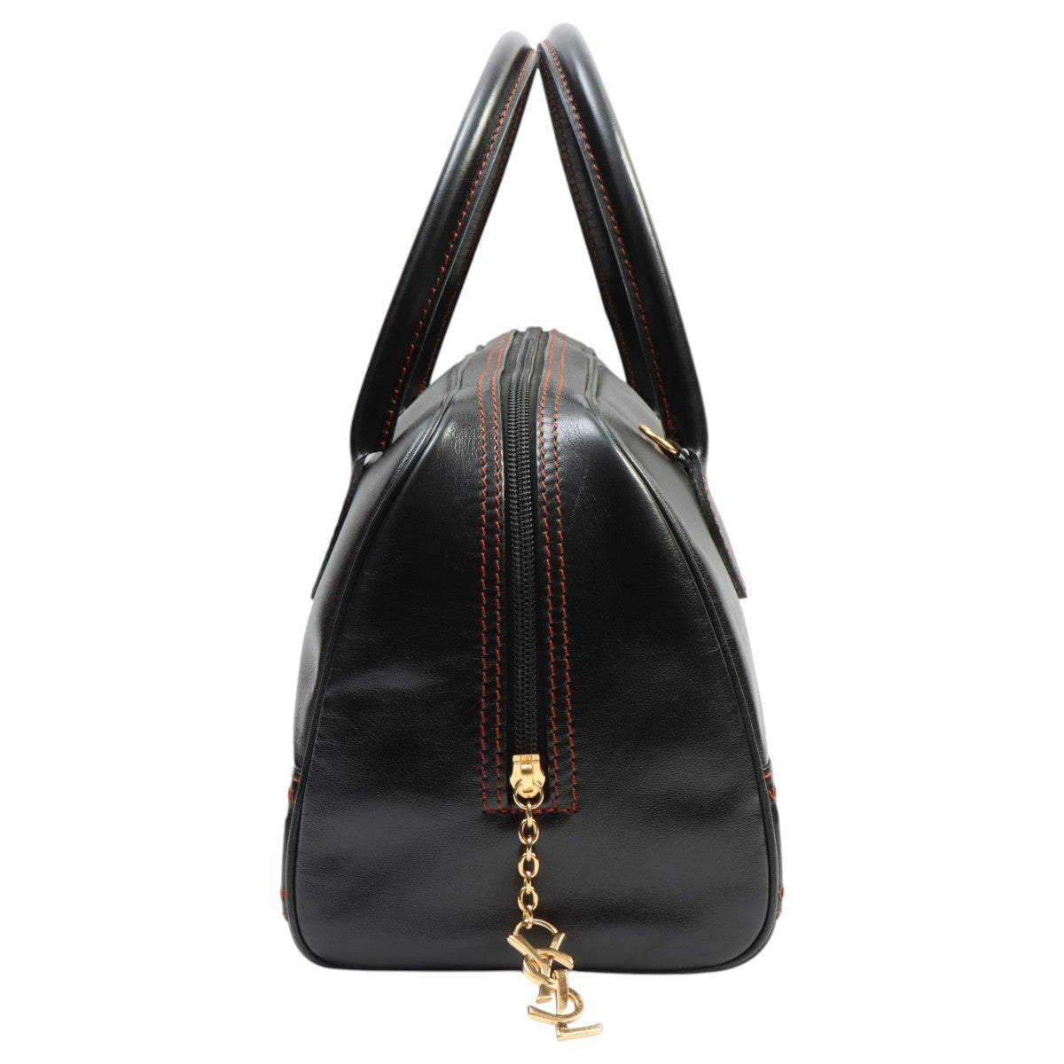 Y-cut 2-way Boston bag Black/Orange
