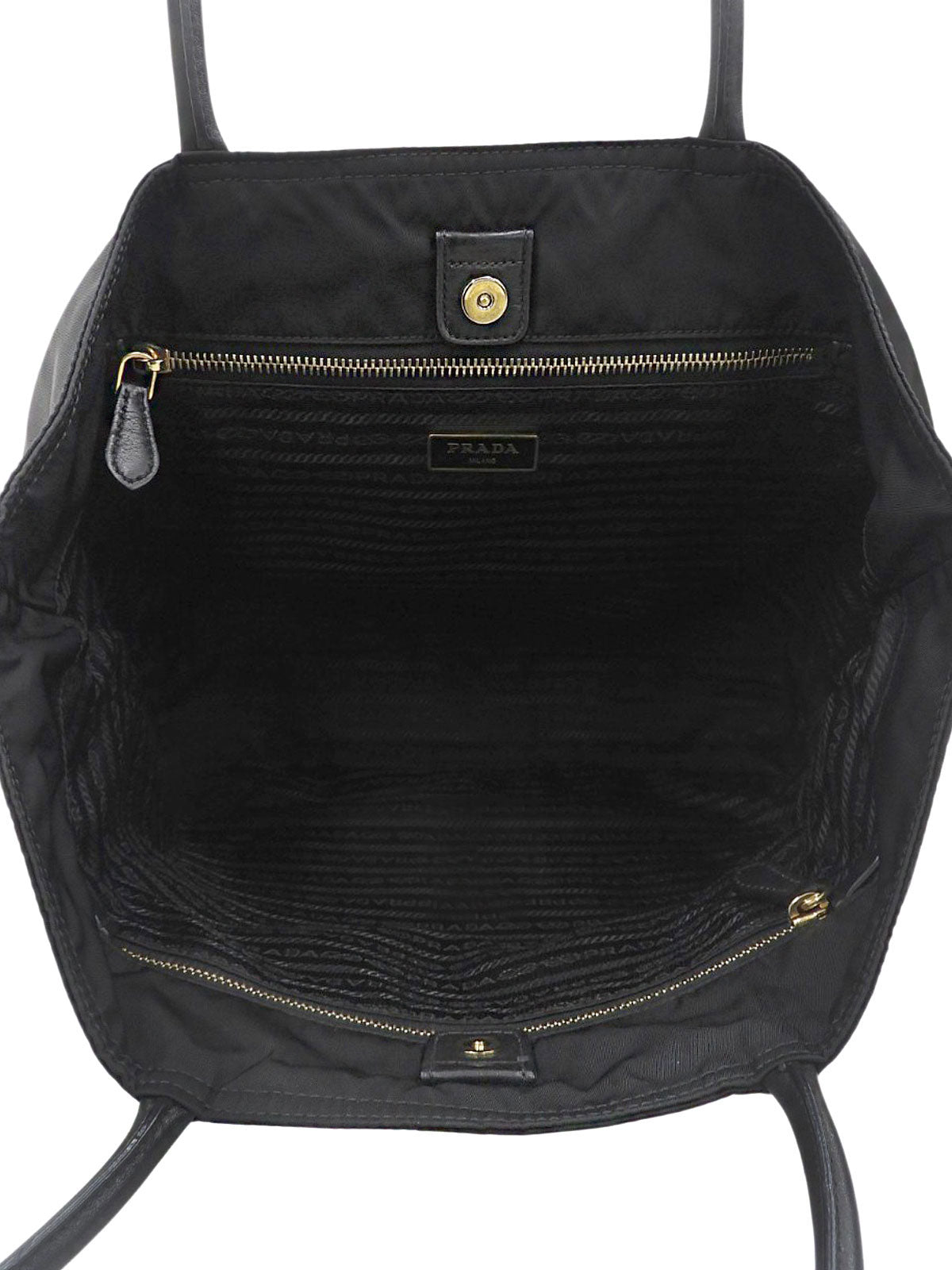 Logo Plate Tote Bag Black