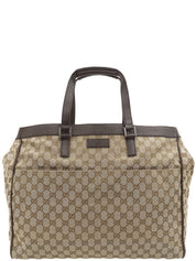 Canvas GG Pattern Tote Bag Beige/Brown