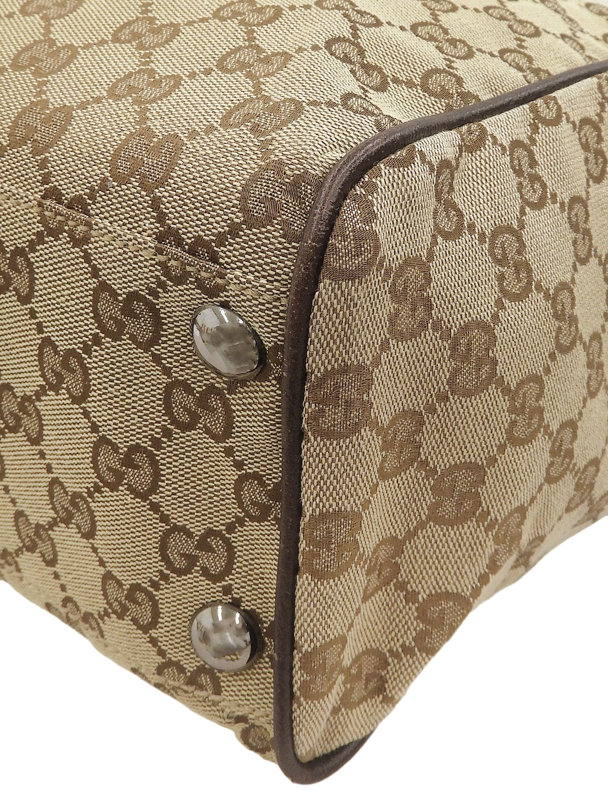 Canvas GG Pattern Tote Bag Beige/Brown