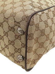 Canvas GG Pattern Tote Bag Beige/Brown