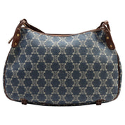 Denim Macadam Pattern Shoulder Bag Indigo