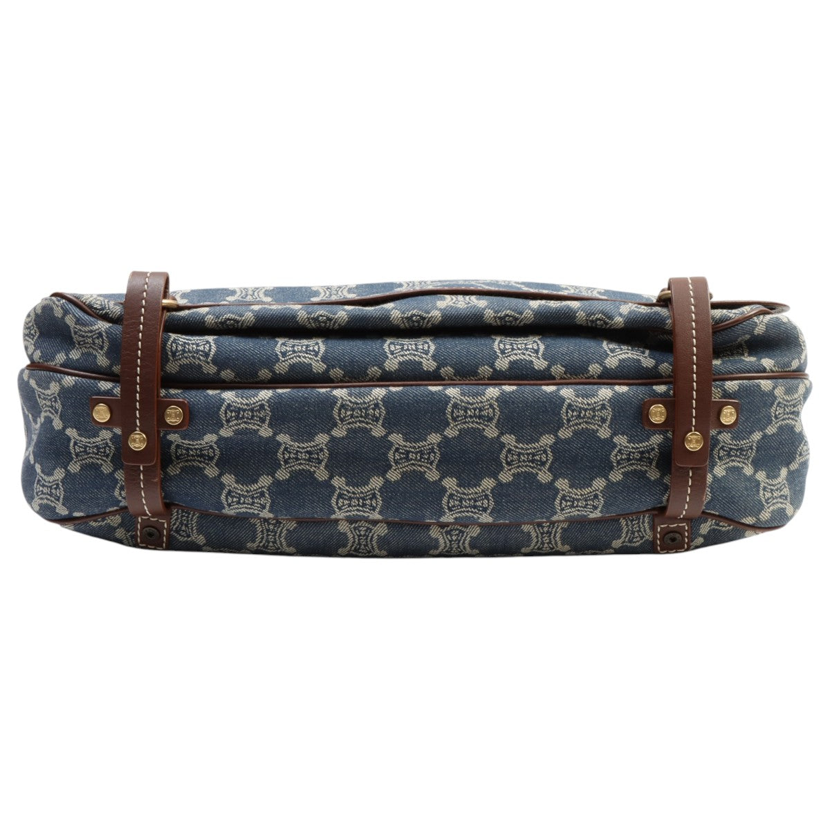 Denim Macadam Pattern Shoulder Bag Indigo