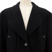 Wool CC Mark Button Jacket Black