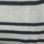 ストライプパターンCCマーク刺繍半袖Tシャツ #42 ホワイト/ブラック
