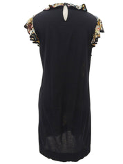 Multi-Print Dress #M Black/Multi