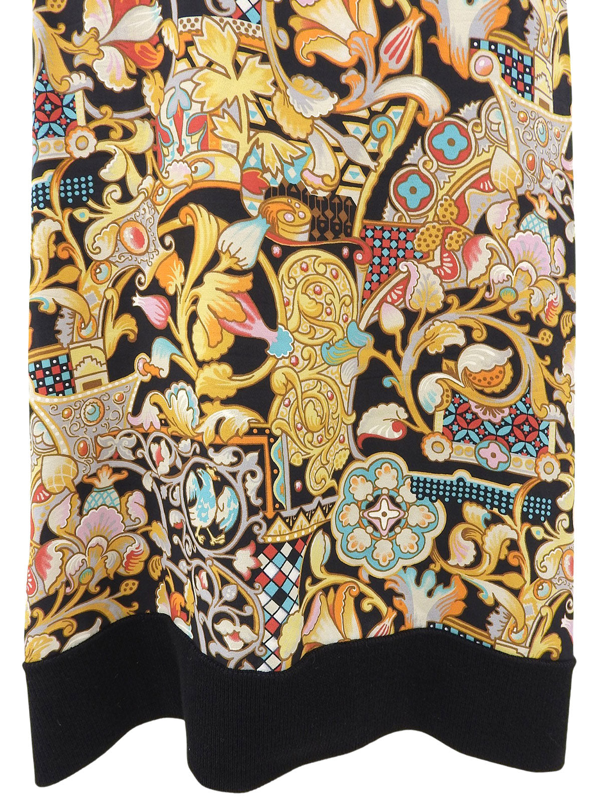 Multi-Print Dress #M Black/Multi