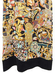 Multi-Print Dress #M Black/Multi