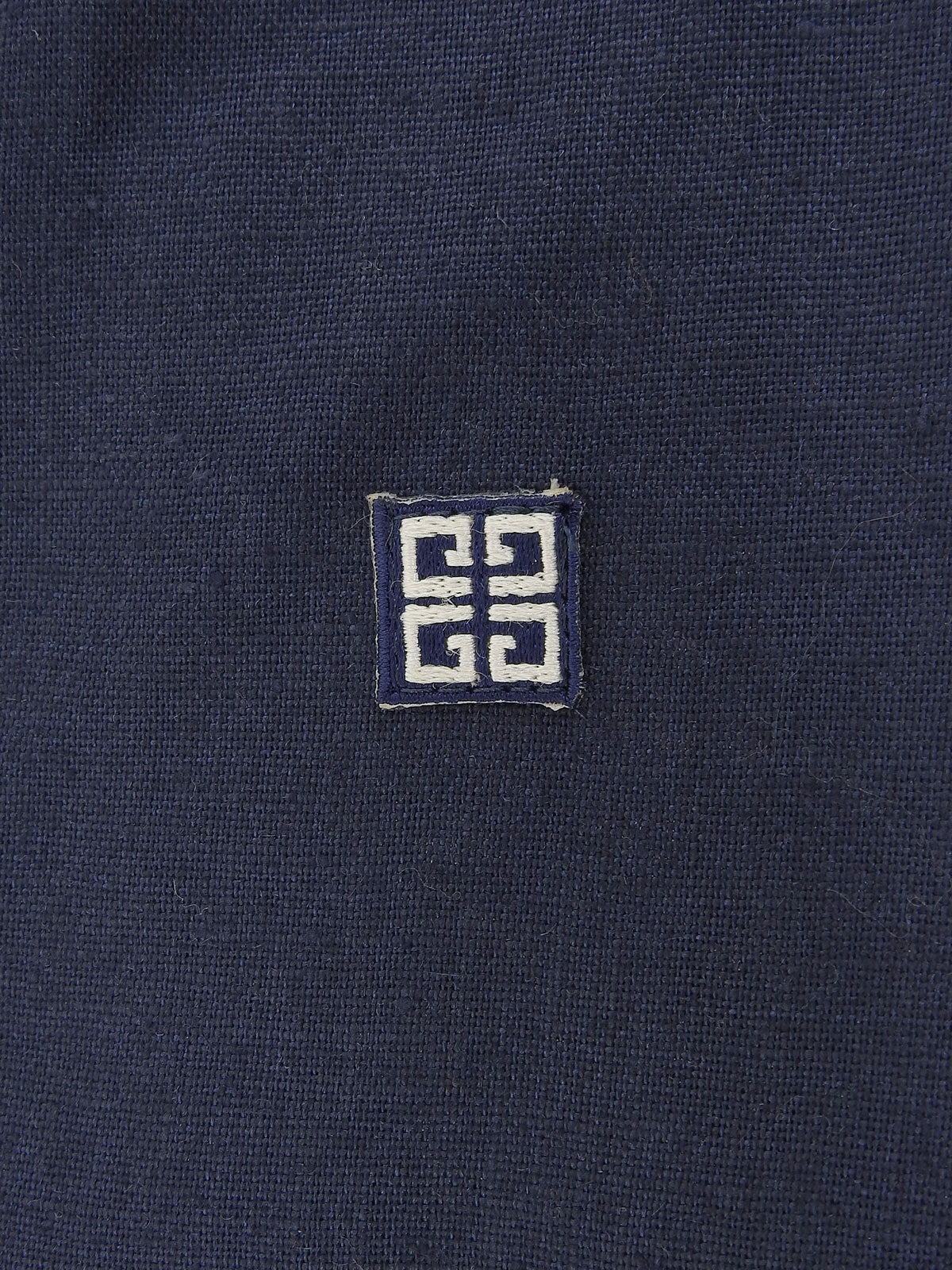 リネンロゴ刺繍スカート #4 ネイビー
