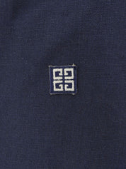 リネンロゴ刺繍スカート #4 ネイビー