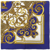 Carré 90 Les Tuileries Scarf Navy/White/Gold