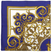 Carré 90 Les Tuileries Scarf Navy/White/Gold