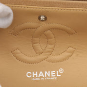 Around 1998 Made Classic Flap Chain Bag 23cm Beige