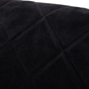 Vintage 1985-1990 Suede Diamond CC Stitch Chain Shoulder Bag Black