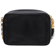 Circa 1992 CC Mark Stitch Tassel Bijoux Chain Shoulder Bag Black
