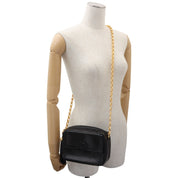 Circa 1992 CC Mark Stitch Tassel Bijoux Chain Shoulder Bag Black