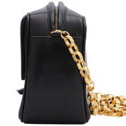 Circa 1992 CC Mark Stitch Tassel Bijoux Chain Shoulder Bag Black