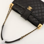 CC Turnlock Chain Shoulder Bag, circa 2015, Black