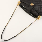 CC Turnlock Chain Shoulder Bag, circa 2015, Black