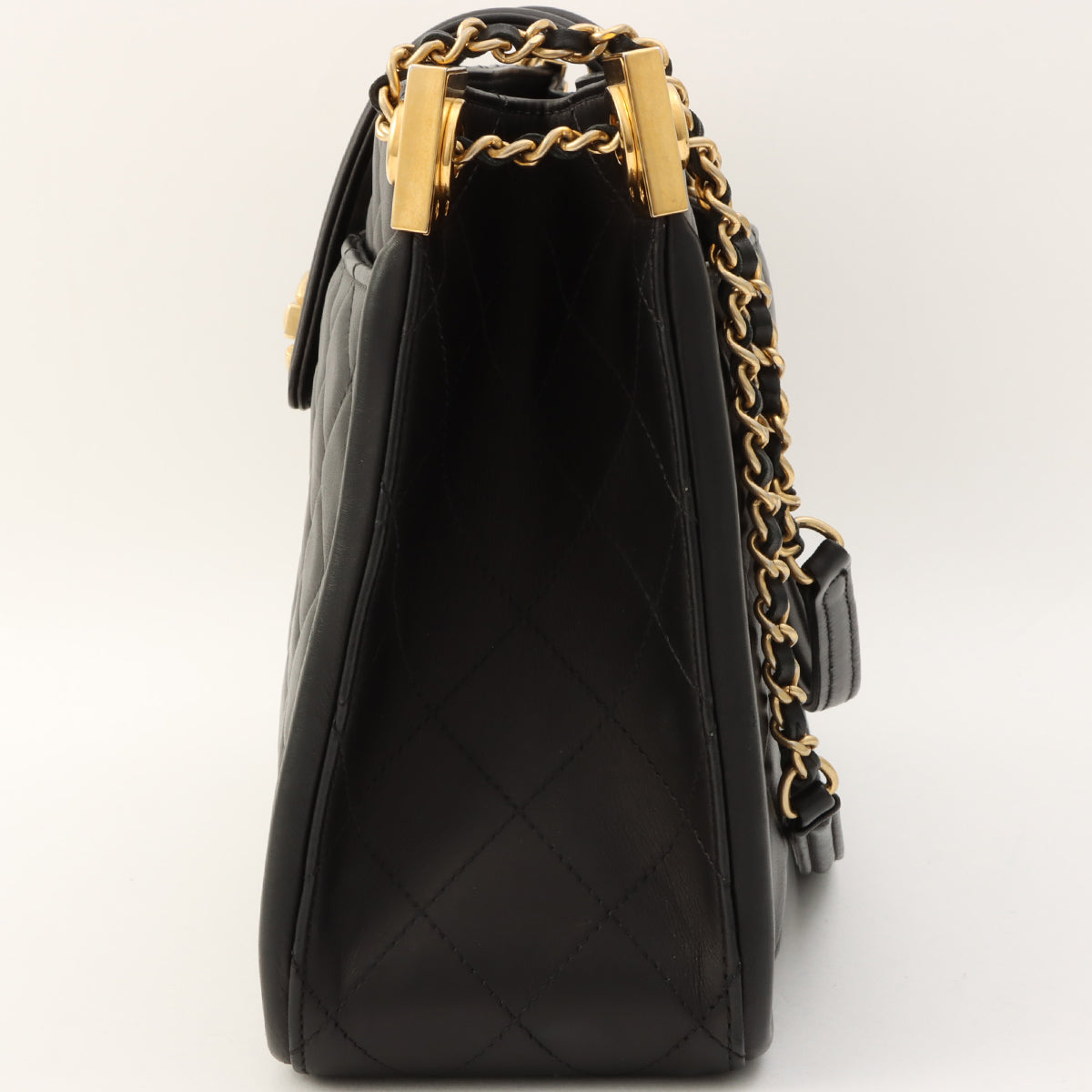 CC Turnlock Chain Shoulder Bag, circa 2015, Black