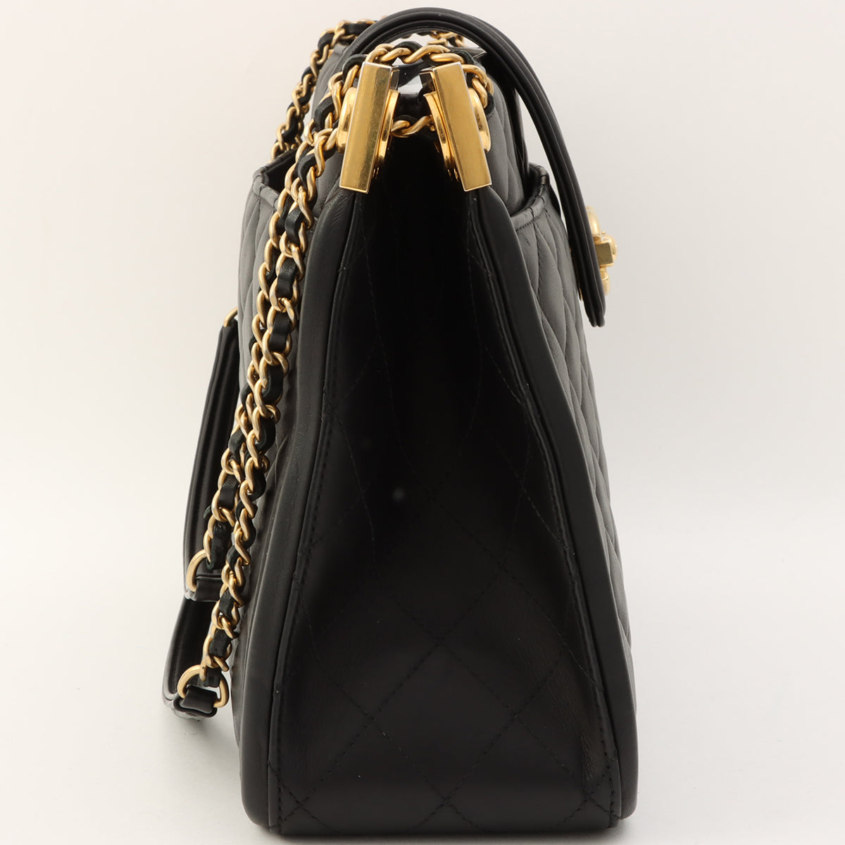 CC Turnlock Chain Shoulder Bag, circa 2015, Black