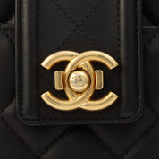 CC Turnlock Chain Shoulder Bag, circa 2015, Black