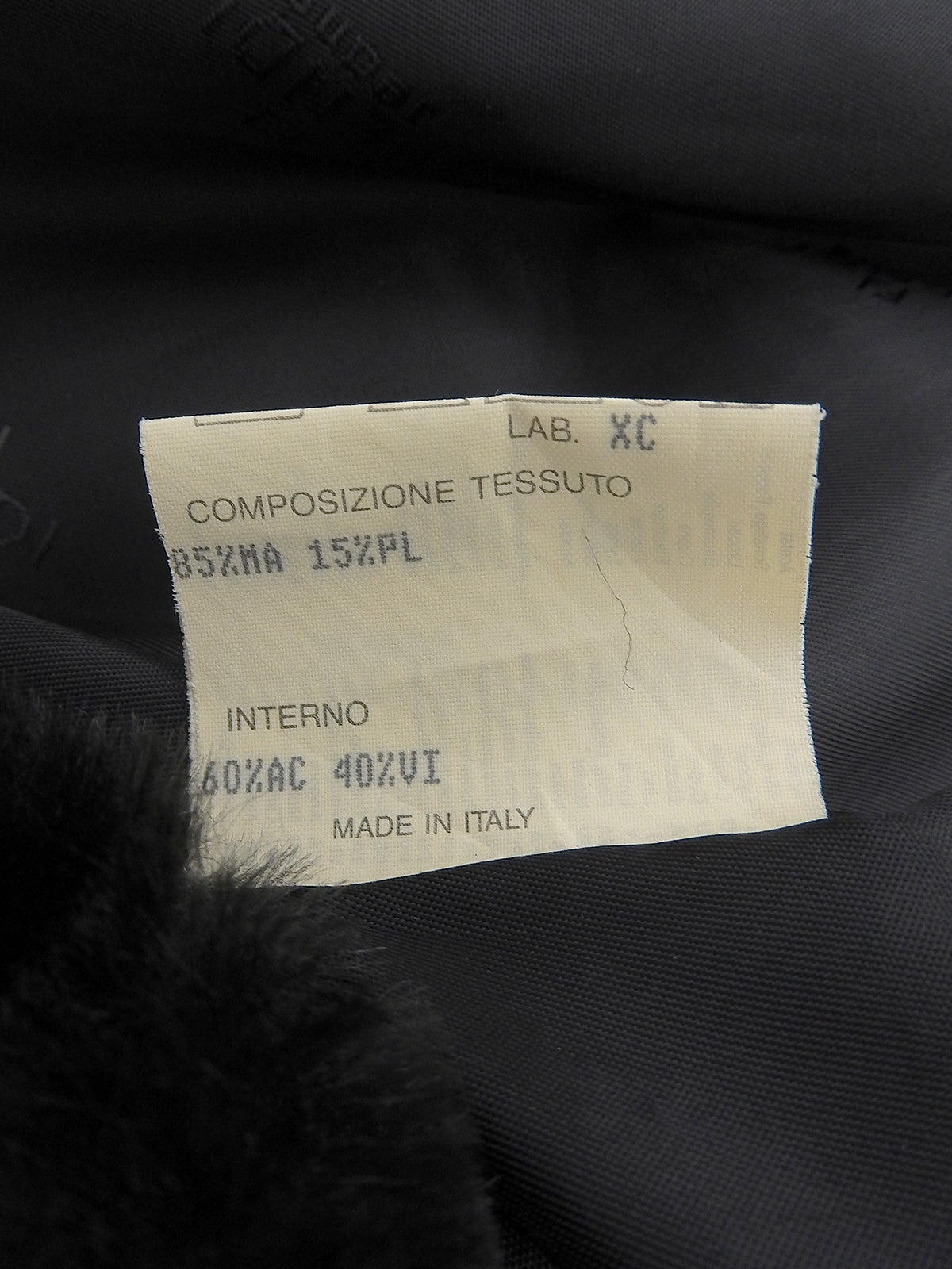 Faux Fur Logo Jacket #42 Black