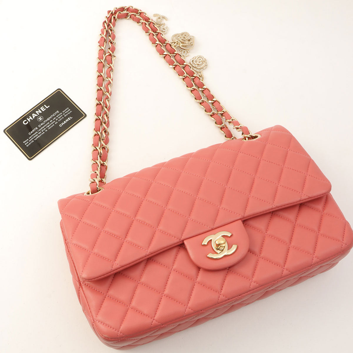 2014年頃製 バレンタイン限定クラシックフラップチェーンバッグ25cm ピンク