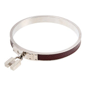 Kelly Bangle Silver/Brown