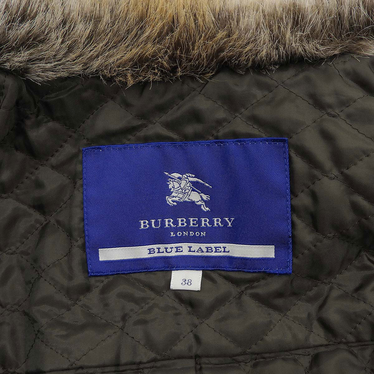 Faux Fur Logo Button Coat #38 Khaki
