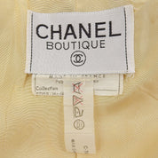 Linen CC Mark Button Jacket Ivory/White