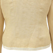 Linen CC Mark Button Jacket Ivory/White