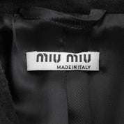 2016 Wool Ruffle Design Coat #36 Black