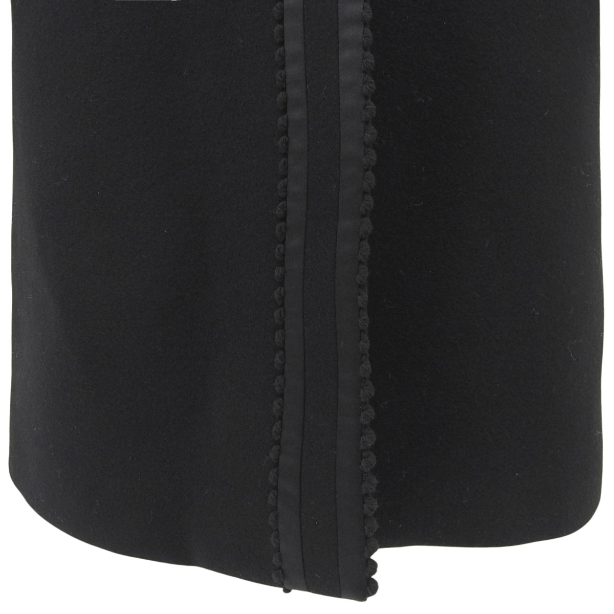 2016 Wool Ruffle Design Coat #36 Black