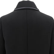 2016 Wool Ruffle Design Coat #36 Black