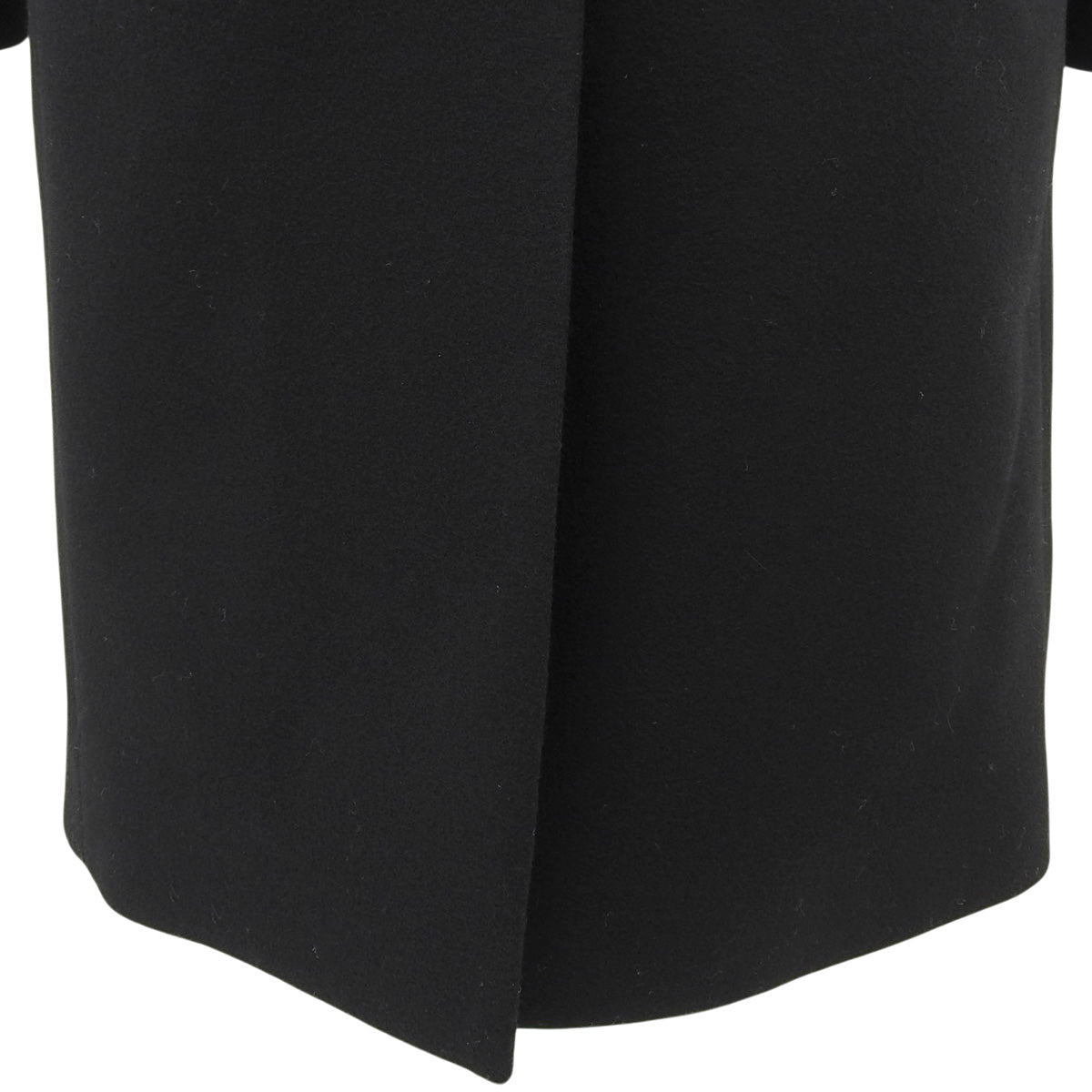 2016 Wool Ruffle Design Coat #36 Black