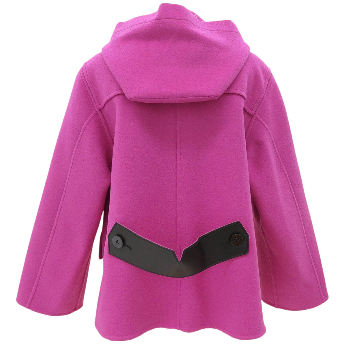 2018 Wool Belt Design Hooded Coat Pink