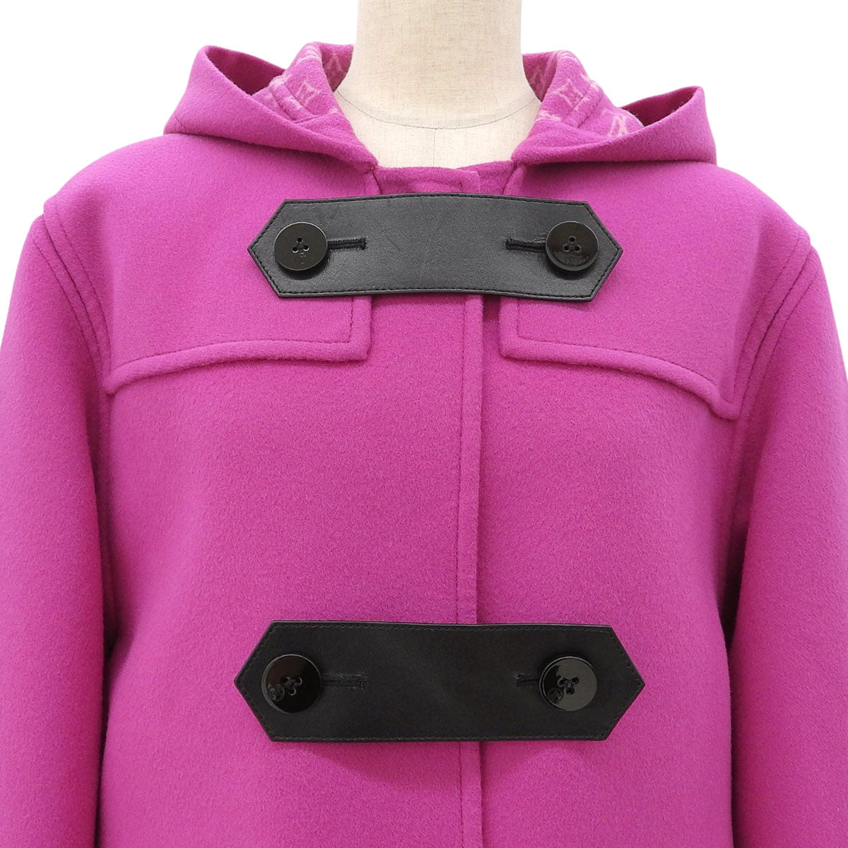 2018 Wool Belt Design Hooded Coat Pink
