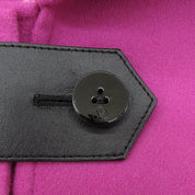 2018 Wool Belt Design Hooded Coat Pink